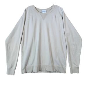 Norse Projects Men's Large Kristian Sportswear GMD Crew Sweatshirt Oatmeal Tan